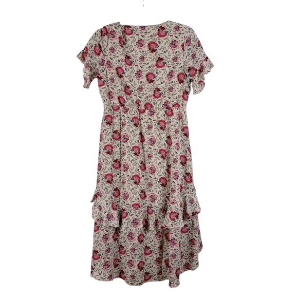 Nasty Gal Playing Flower Floral Dress Medium 6 Tiered Ruffle Cottage Flowy Y2K - Picture 4 of 12